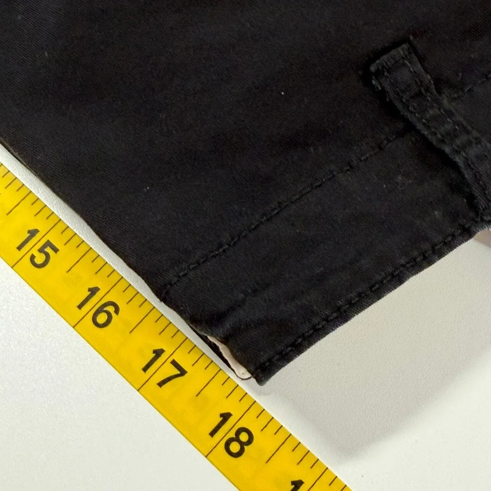 George Mens Chino Shorts Black Size 38 Flat Front Stretch WM36119181-0822
